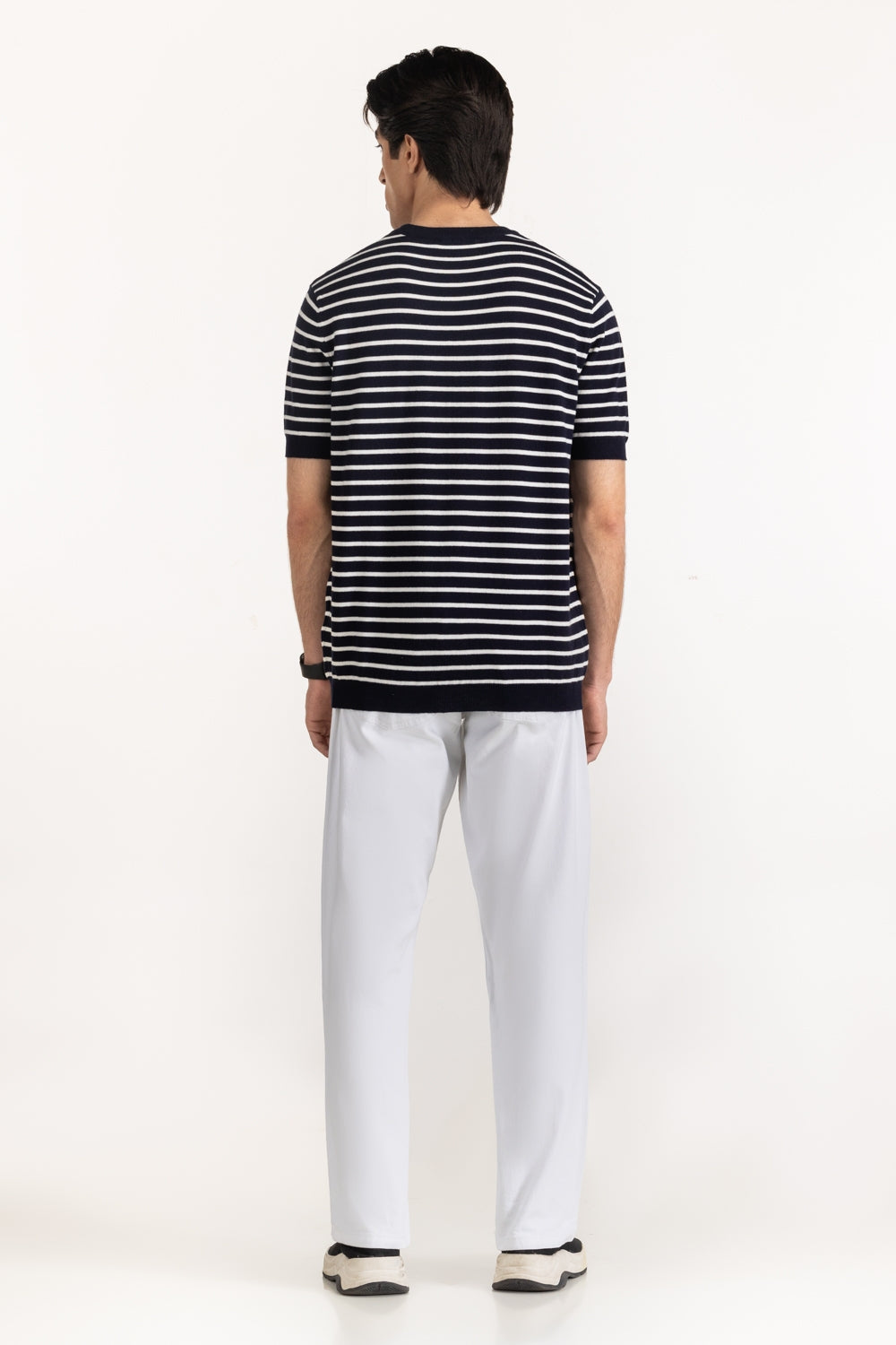 Sweater Knit Stripes T-Shirt MN-TS-SS25-202