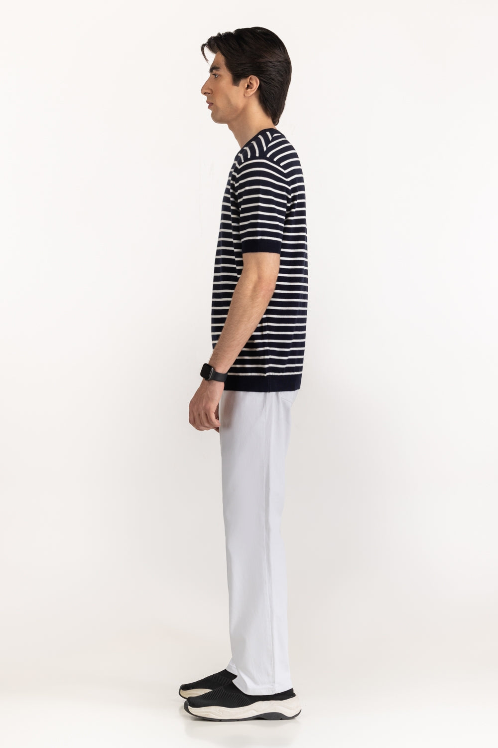 Sweater Knit Stripes T-Shirt MN-TS-SS25-202