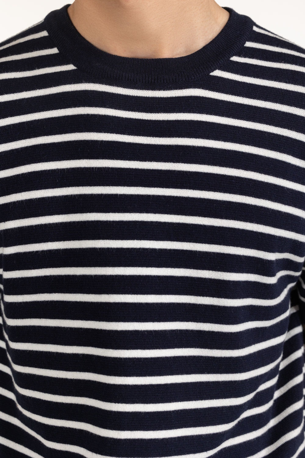 Sweater Knit Stripes T-Shirt MN-TS-SS25-202