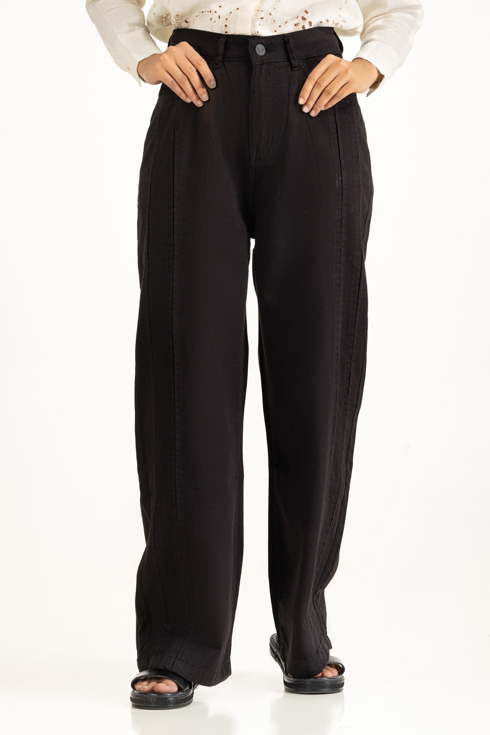 Straight Fit Wide Leg Trousers WM-NDJ-SS25-009