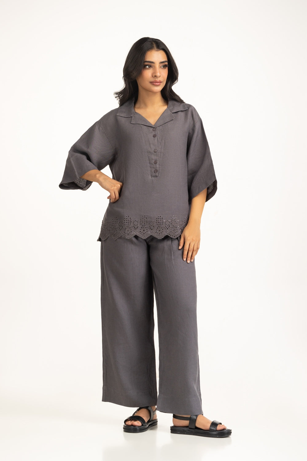 Wm Color Cod's Regular Fit Top WM-COD-SS25-359T | GulAhmed