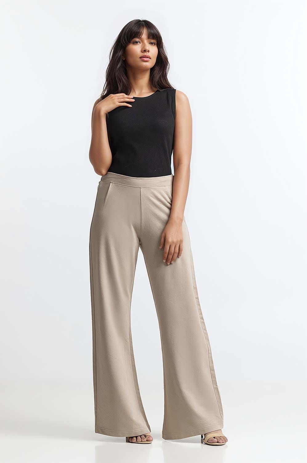 Sand Basic Trouser WM-TRKN-SS24-001