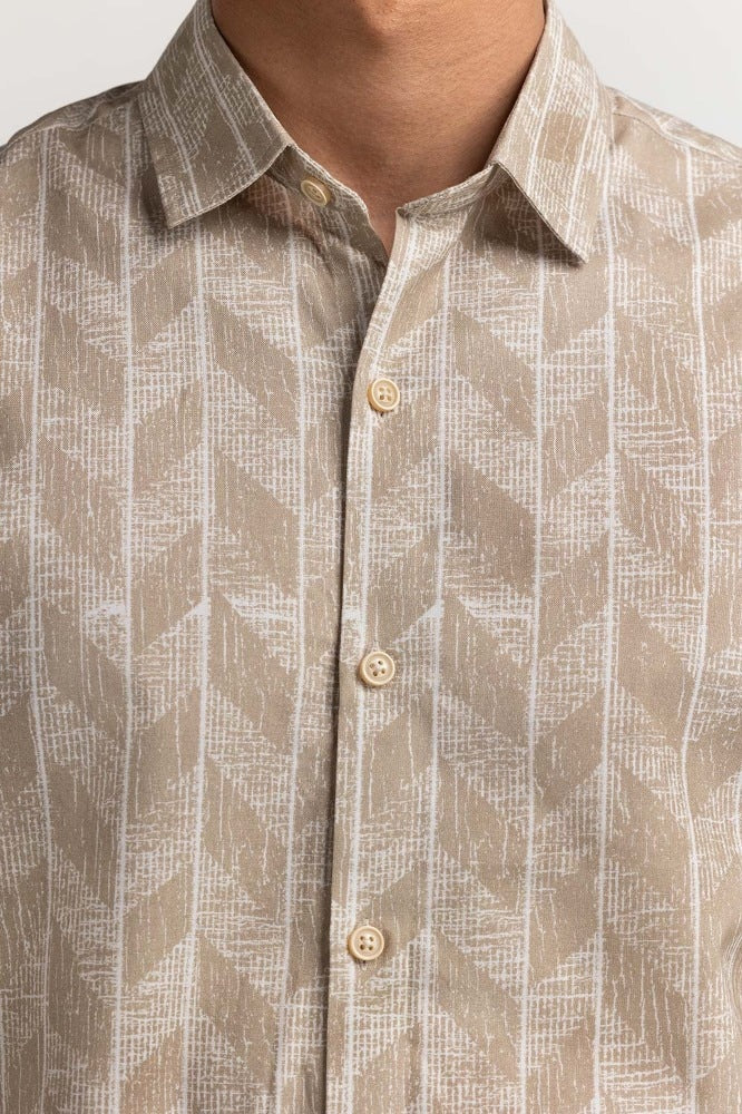 Sand Printed Casual Shirt MN-CS-SS24-026