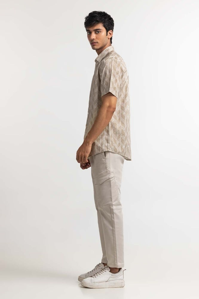 Sand Printed Casual Shirt MN-CS-SS24-026