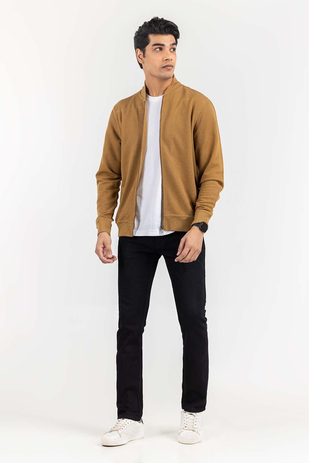 SANDY Mock Neck Zipper Jacket JKT-KNTMNZ22-011