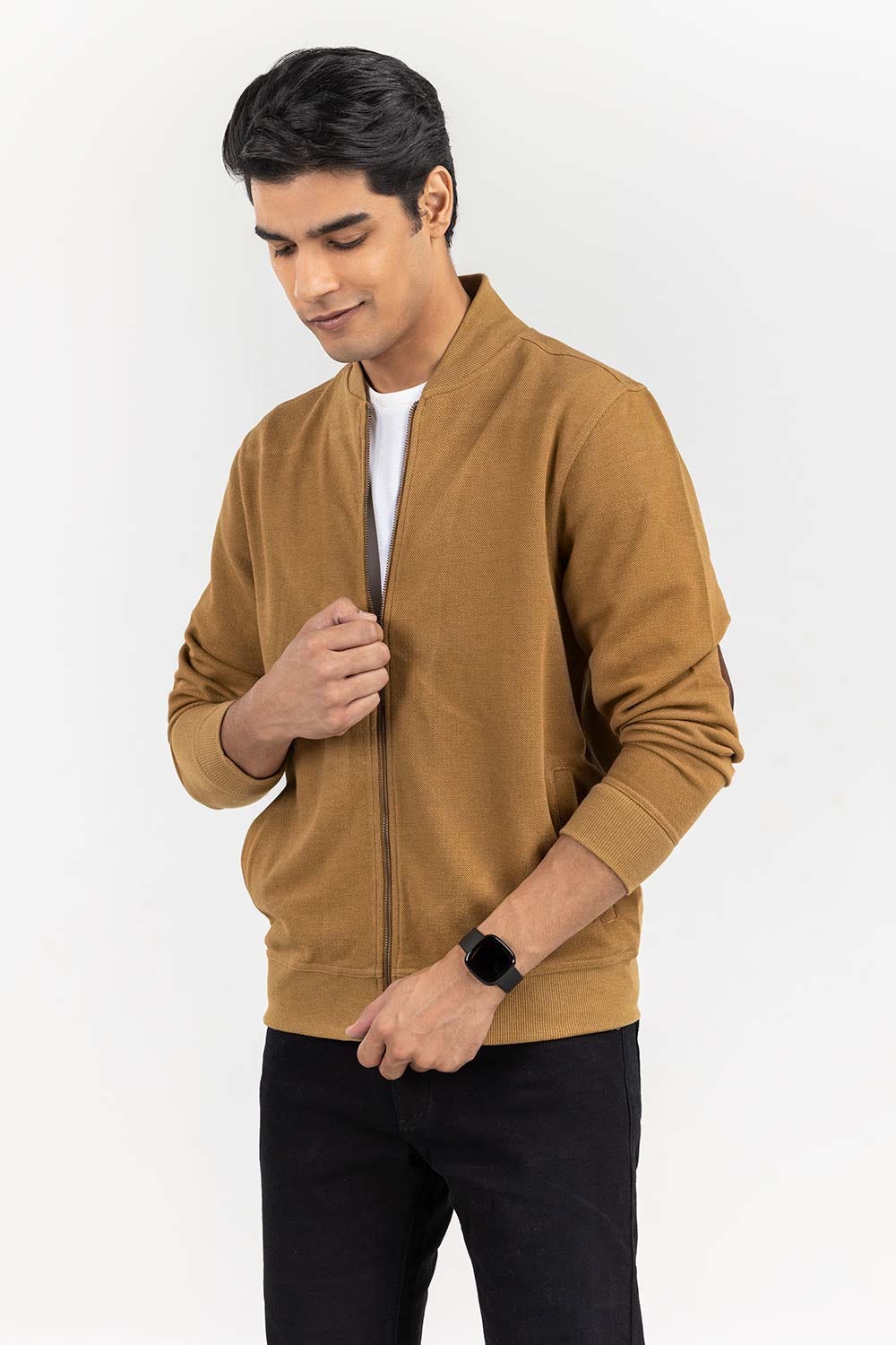 SANDY Mock Neck Zipper Jacket JKT-KNTMNZ22-011