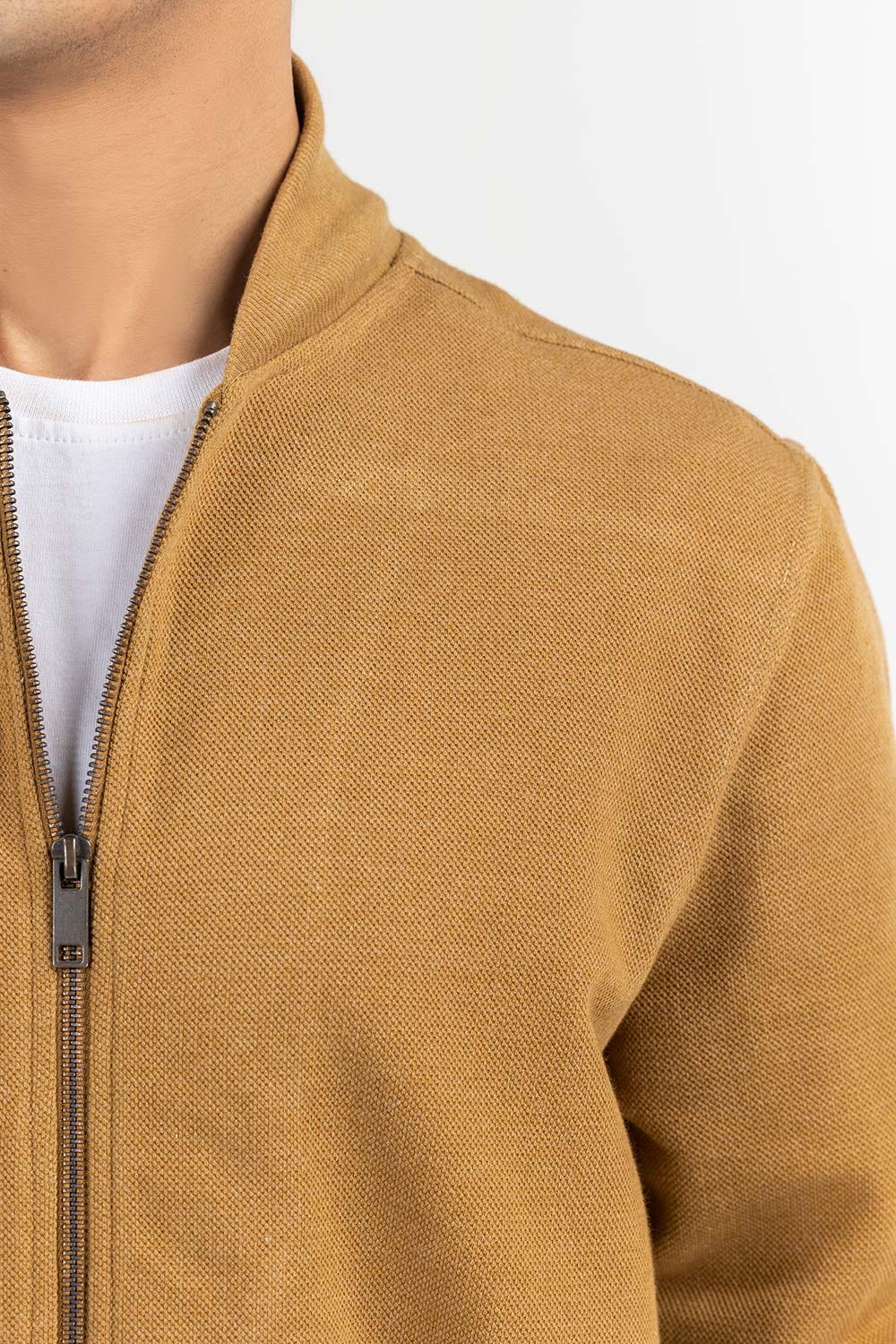 SANDY Mock Neck Zipper Jacket JKT-KNTMNZ22-011