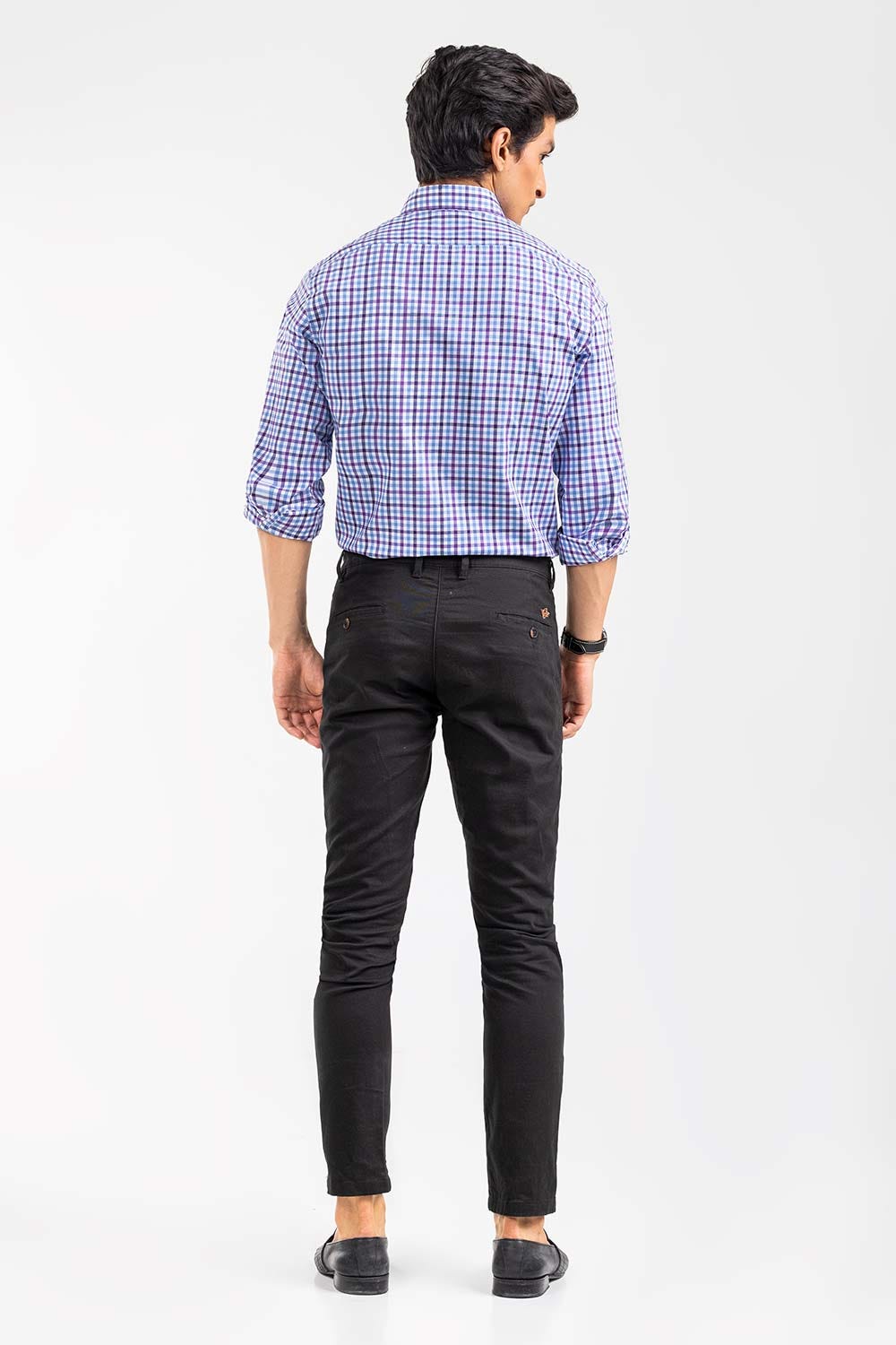 Sky Blue Checkered Smart Casual Shirt CM-YD-2894 SC