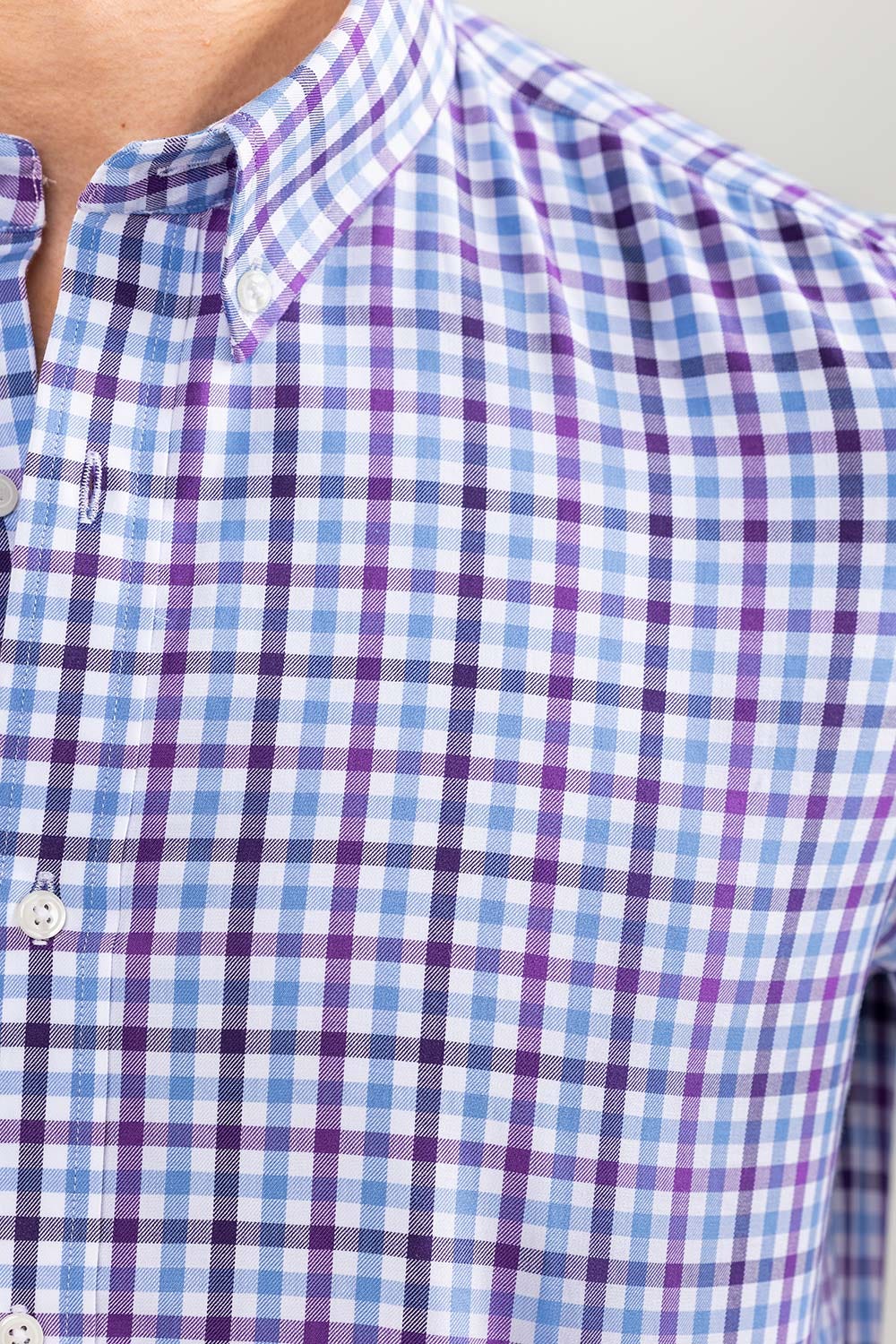 Sky Blue Checkered Smart Casual Shirt CM-YD-2894 SC