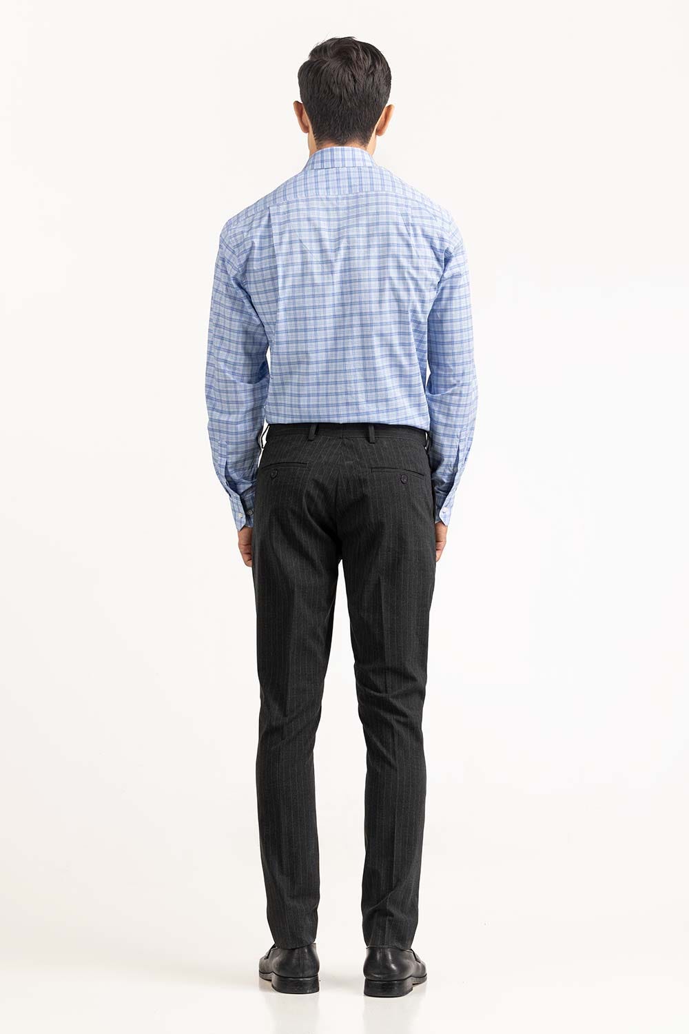 Sky Blue Checkered Yarn Dyed Formal Shirt FS-YD23-008