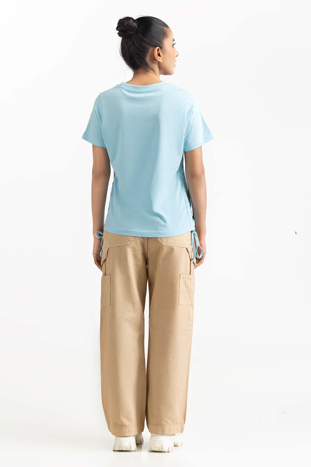 Sky Blue Knit T-Shirt 231-213-004 B