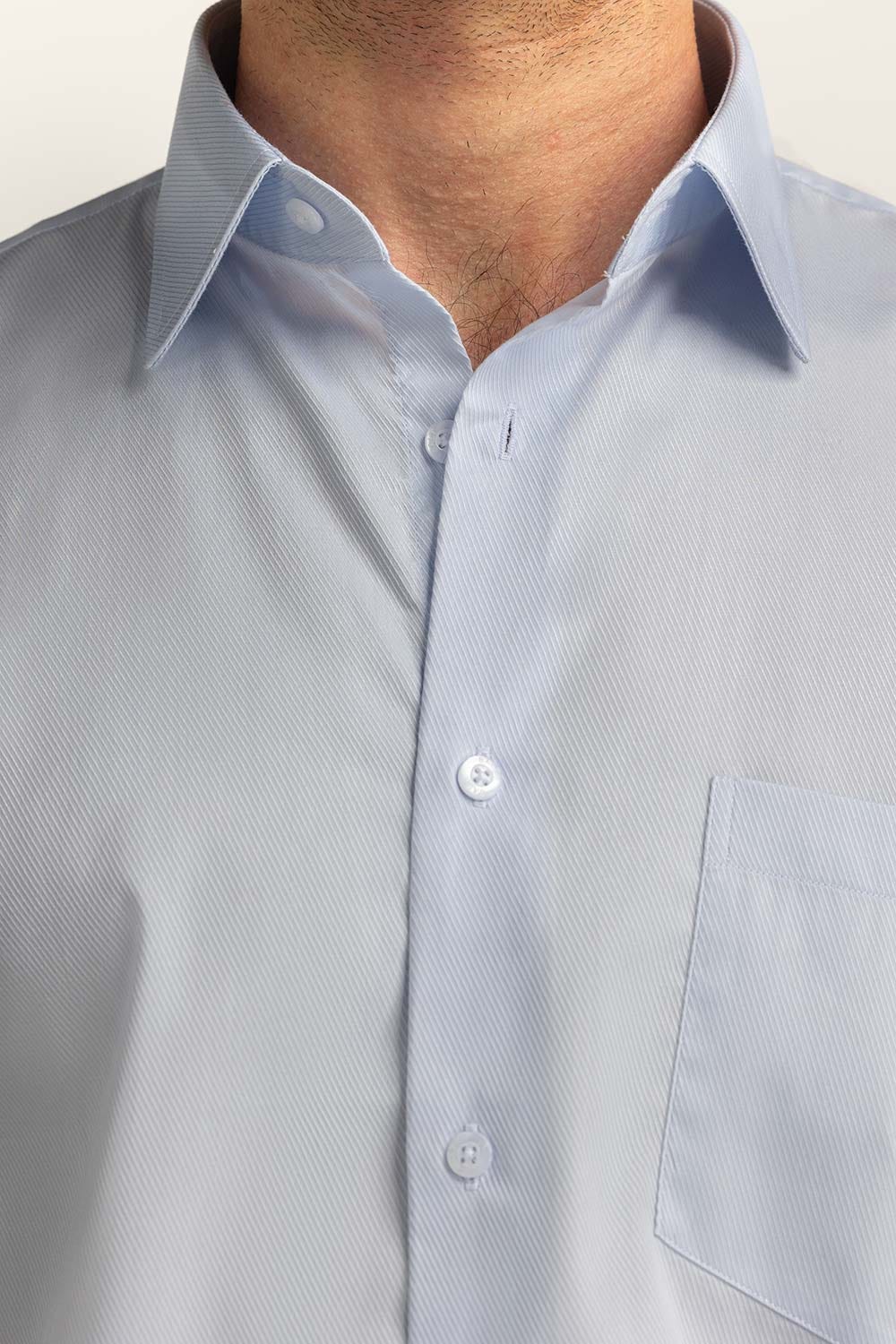 Sky Blue Self Textured Formal Shirt MN-FS-PD24-073