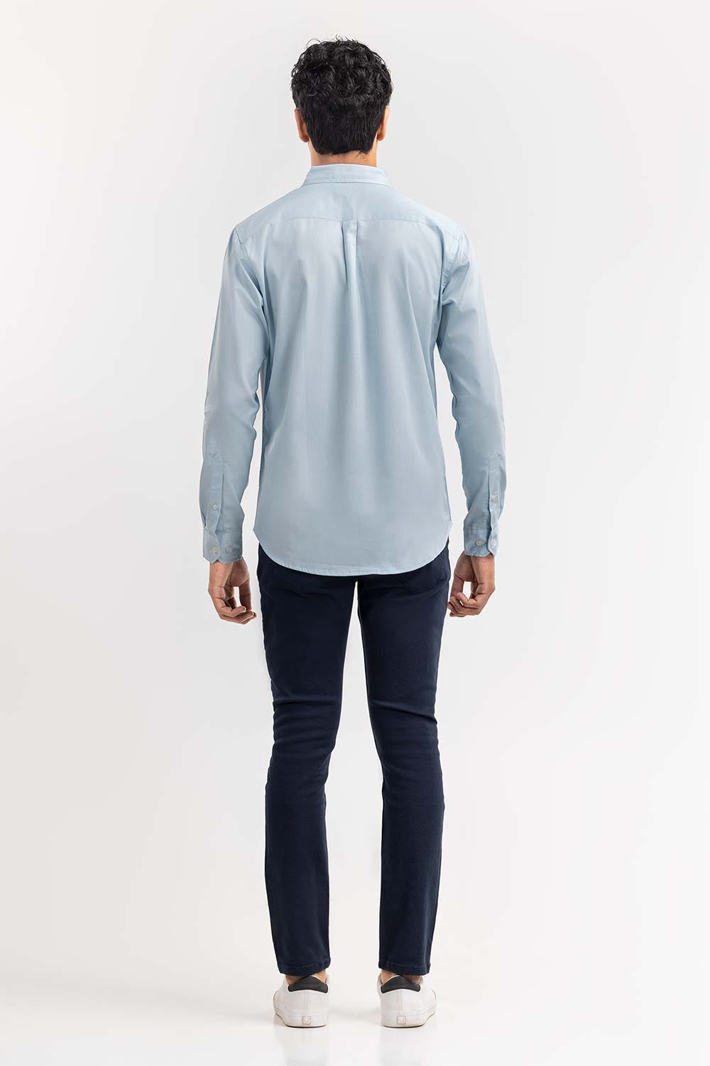 Sky Blue Solid Casual Shirt CS-PD22-006