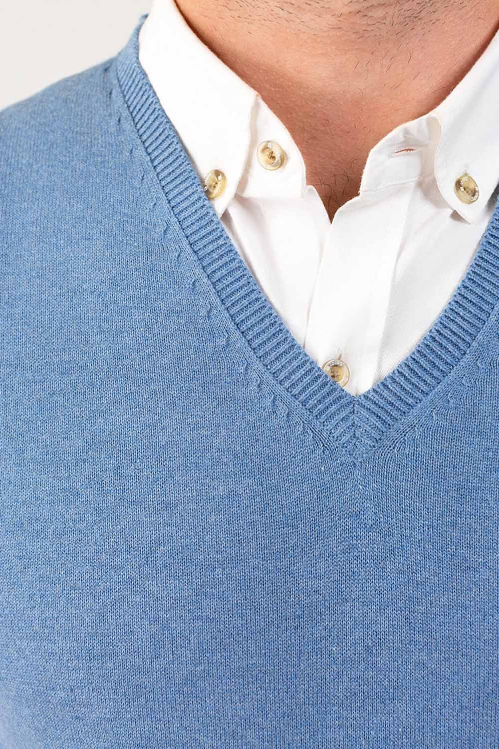 Blue Sleeveless Sweater SL-SWT-D17-04