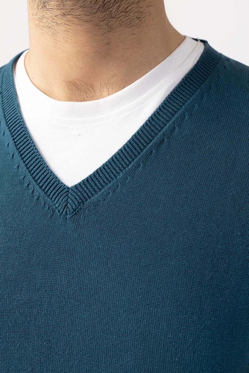 Teal Sleeveless Sweater SL-SWT-D18-02