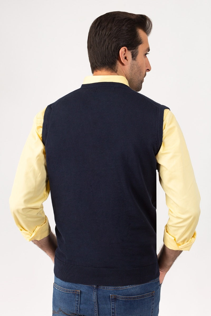 Navy Sleeveless Sweater SL-SWT-D18-04