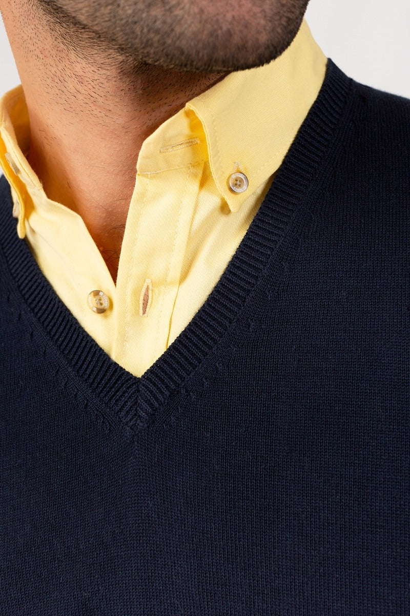 Navy Sleeveless Sweater SL-SWT-D18-04