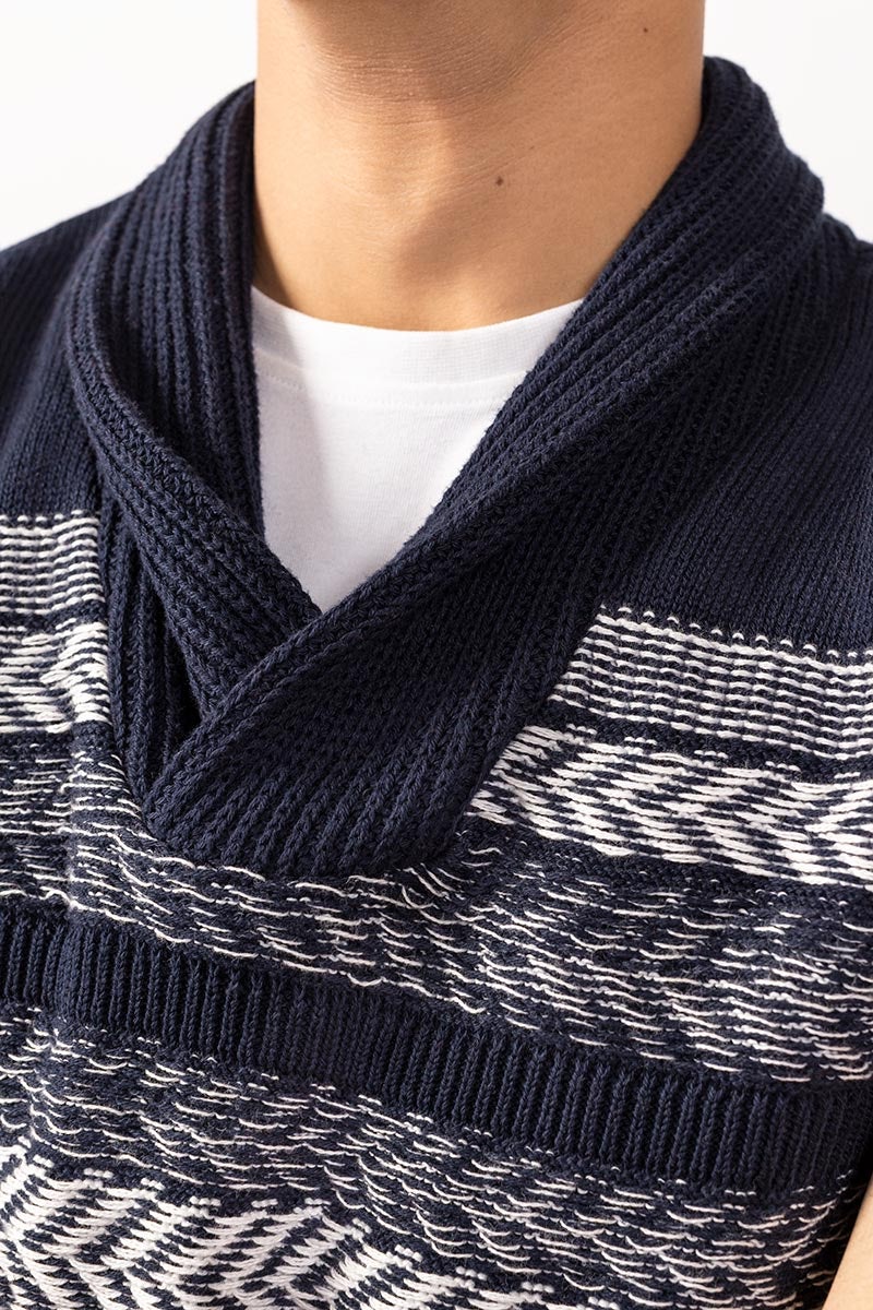 Navy Fashion Sweater SL-SWT-FD-18-01