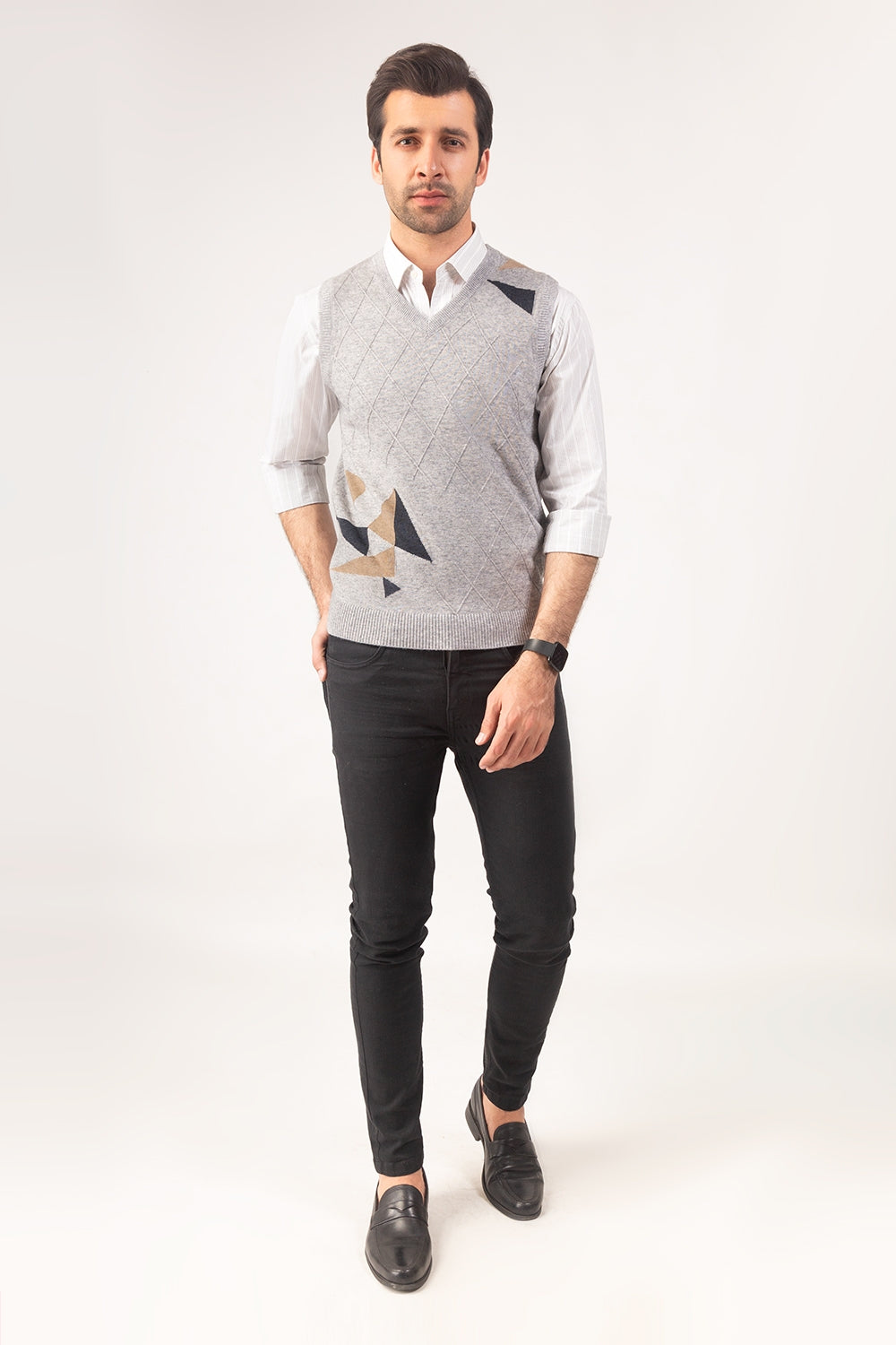 Ash Grey Fashion Sweater SL-SWT-FD-27-01