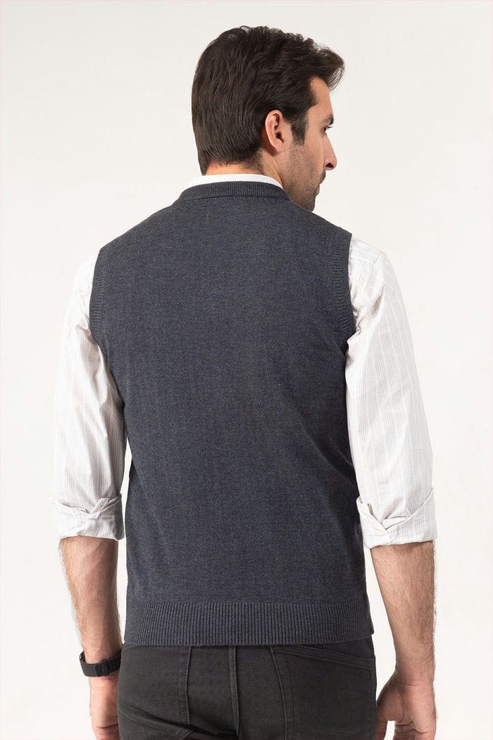 Black Sleeveless Fashion Sweater SL-SWT-FD-27-04