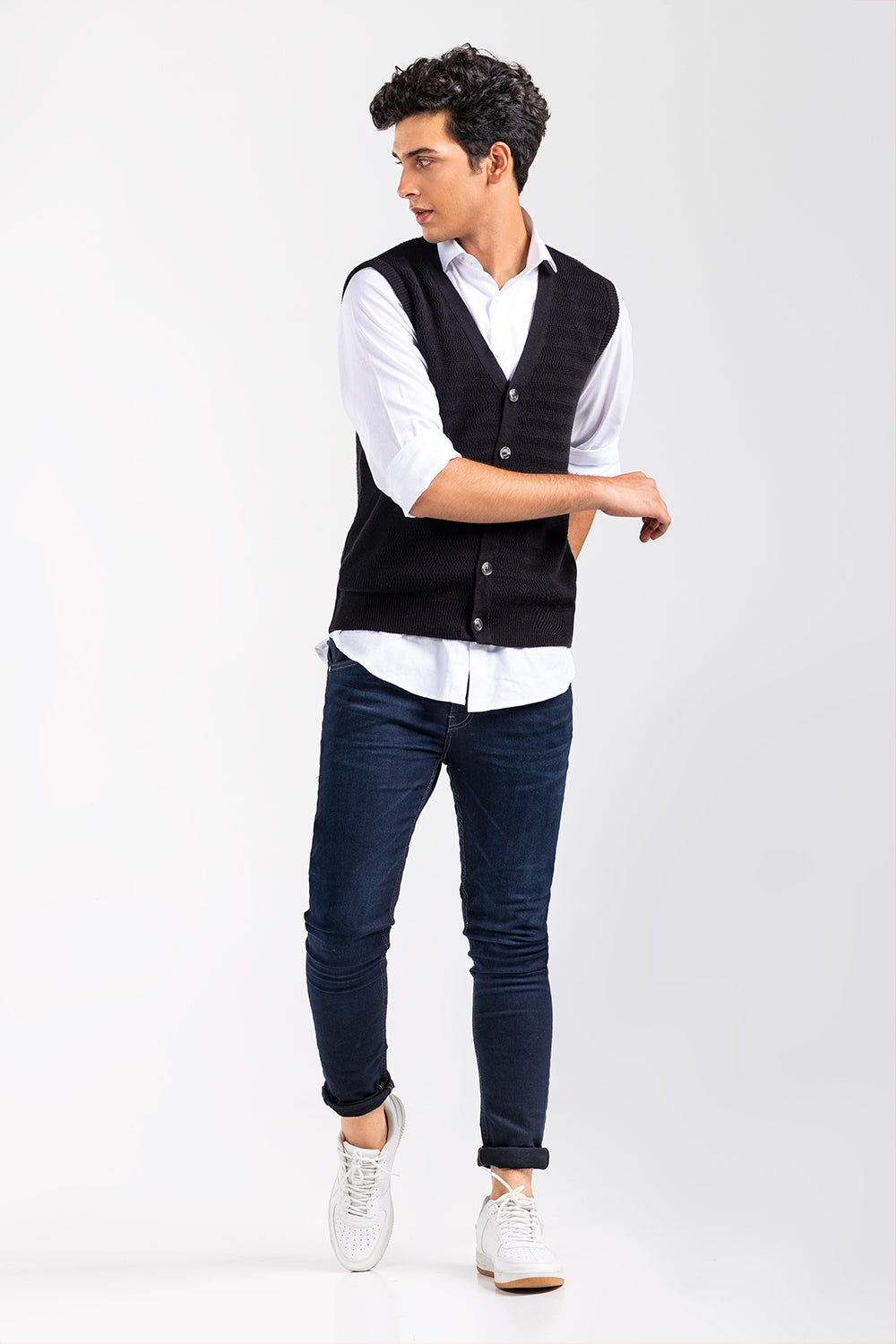 Black Fashion Sweater SL-SWT-FD-35-01