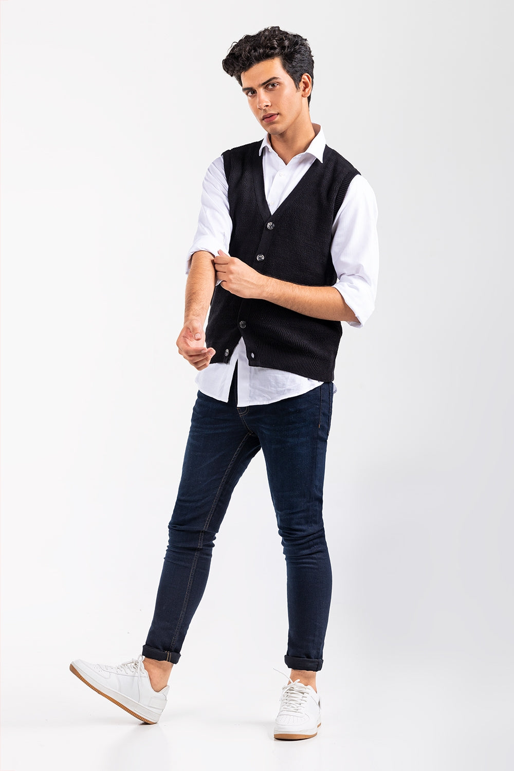 Black Fashion Sweater SL-SWT-FD-35-01