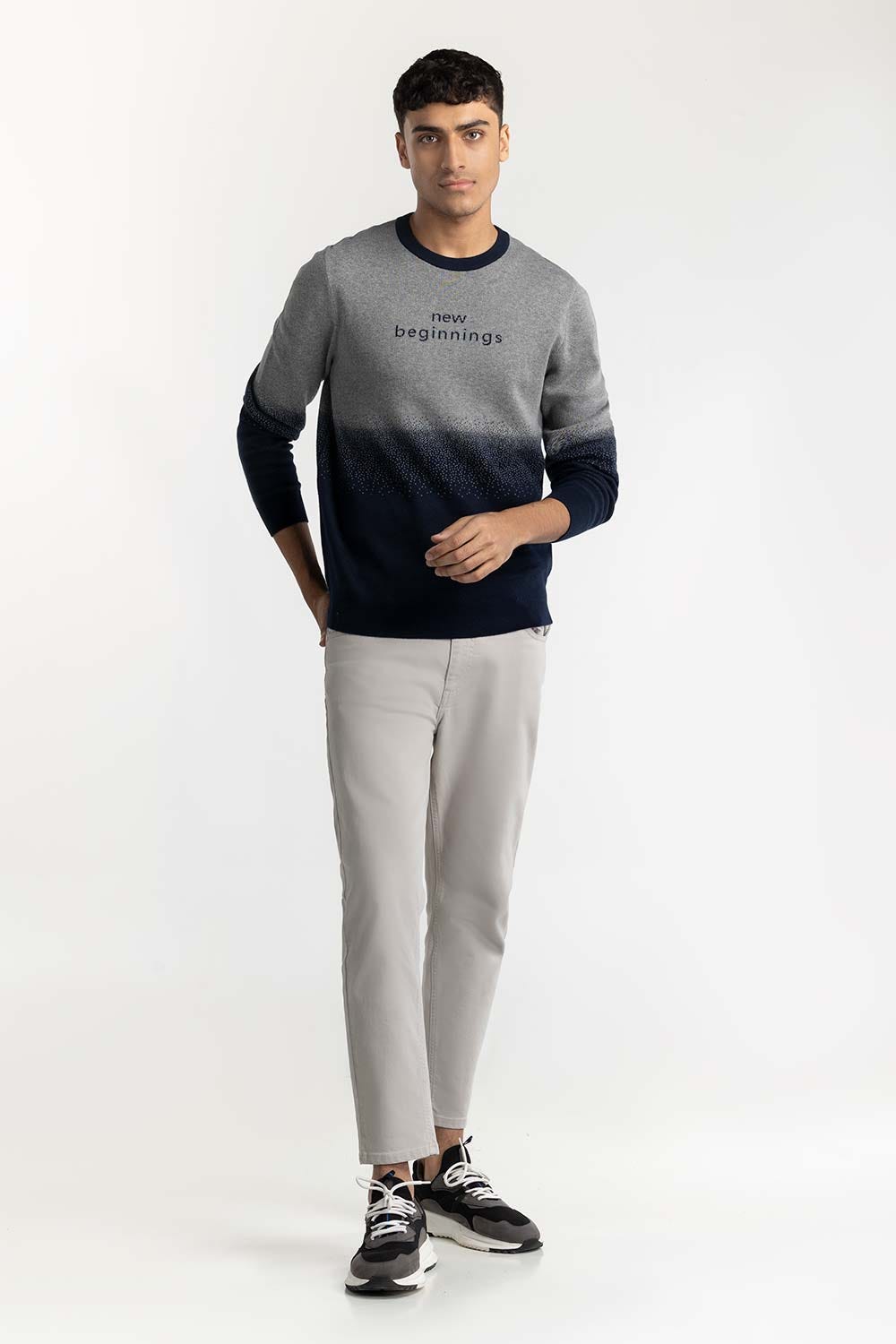 Slogan Sweater 224-111-047