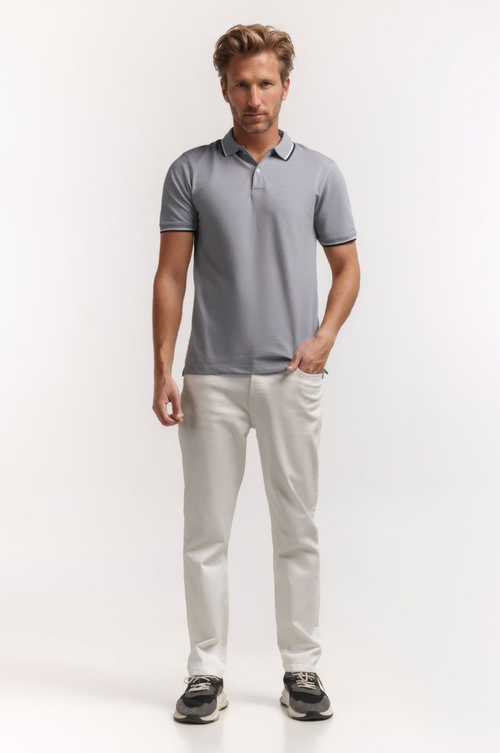 Smart Fit Tipped Polo PS-FSHN24-144