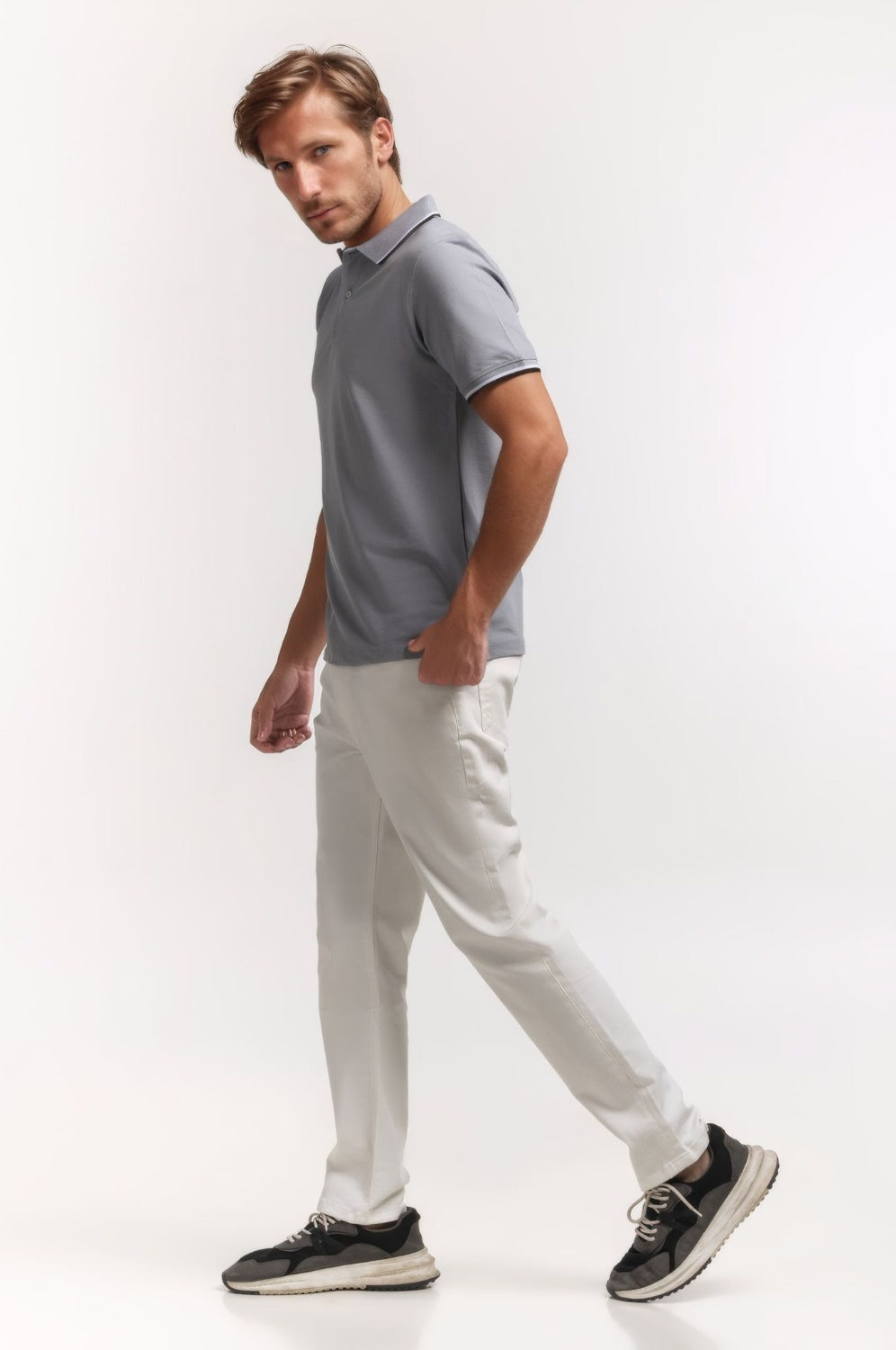 Smart Fit Tipped Polo PS-FSHN24-144