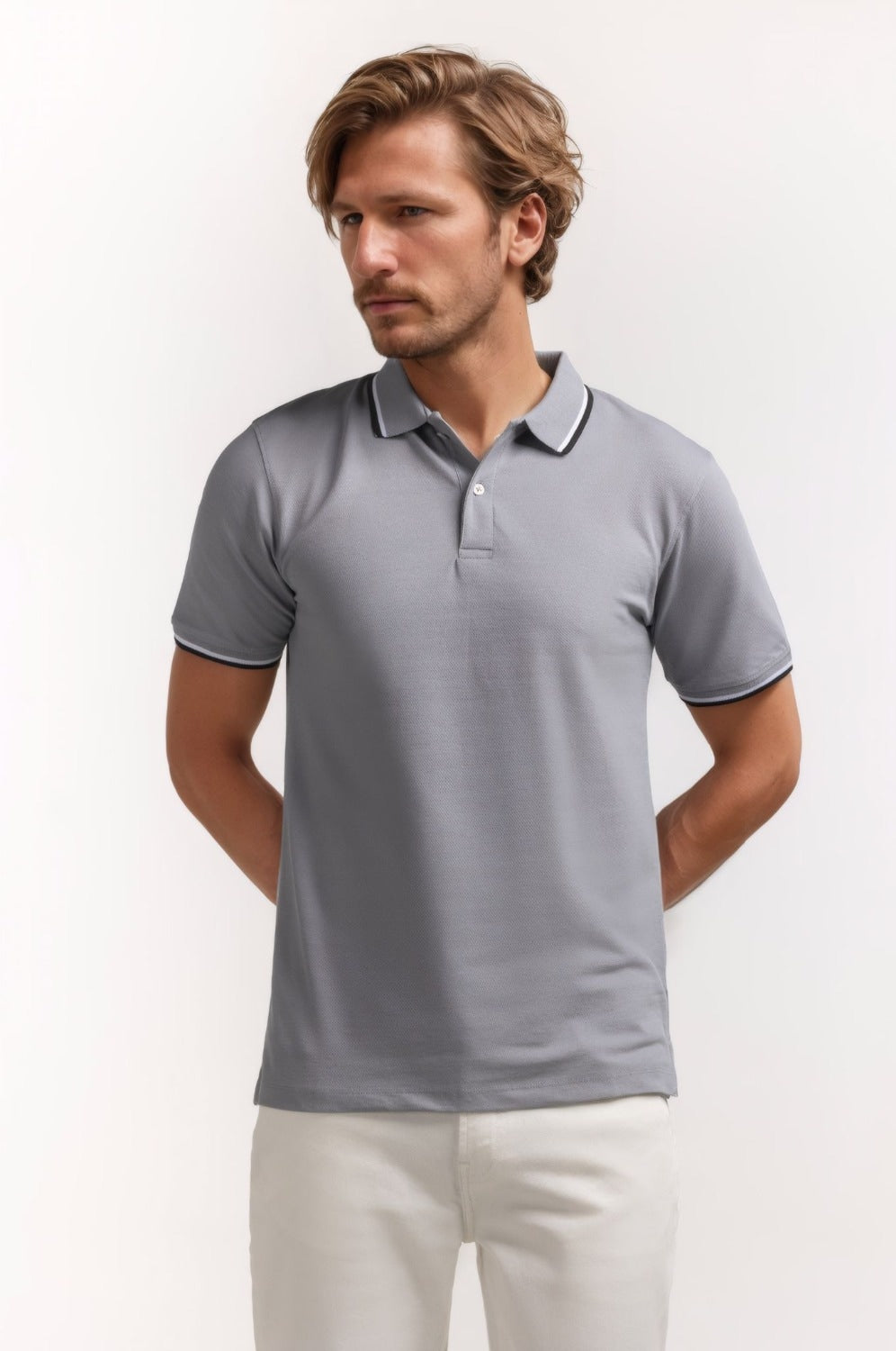Smart Fit Tipped Polo PS-FSHN24-144