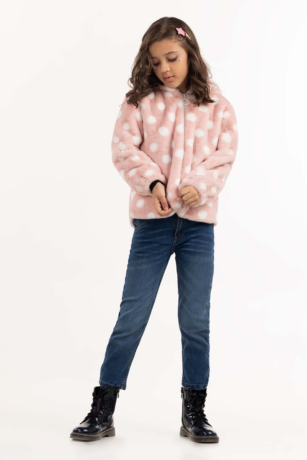 Toddler Girl Soft Pink Jacket 224-410-055