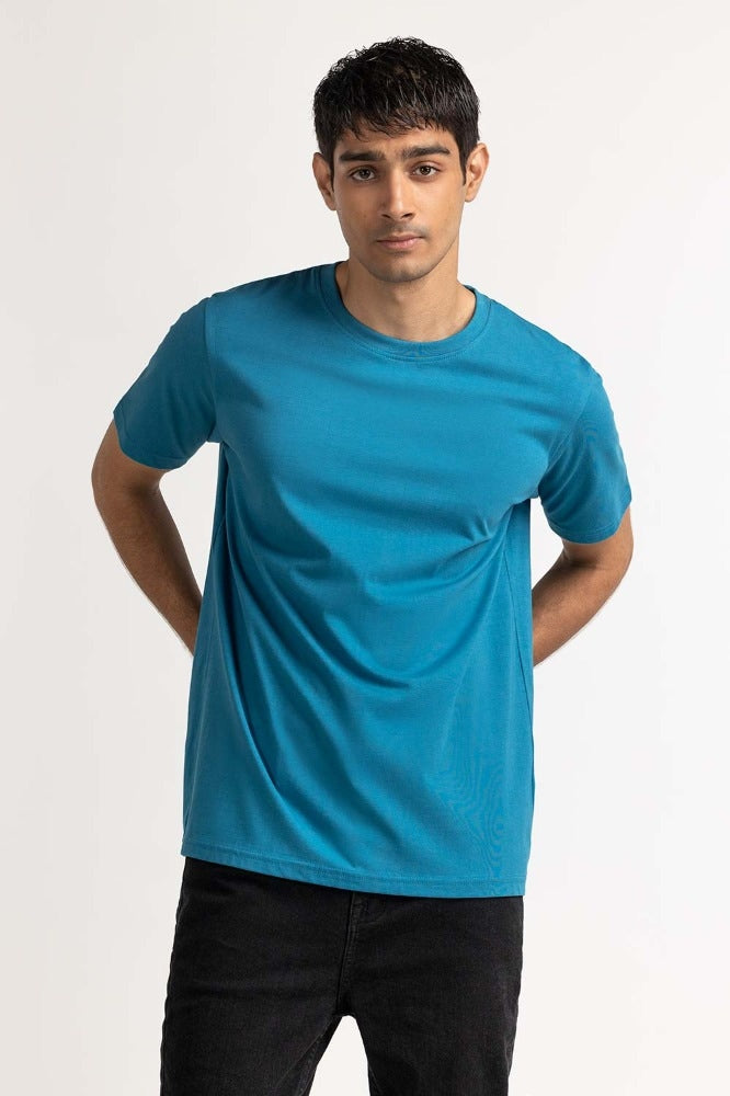 Steel Blue Basic Tee TS-CNSJ24-079