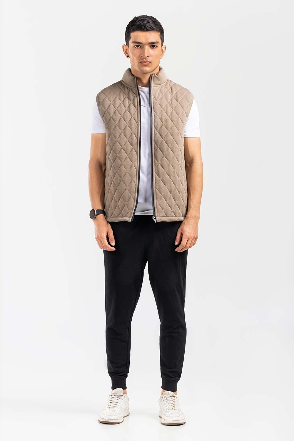 Stone Mock Neck Vest Jacket JKT-MNV-D26-01