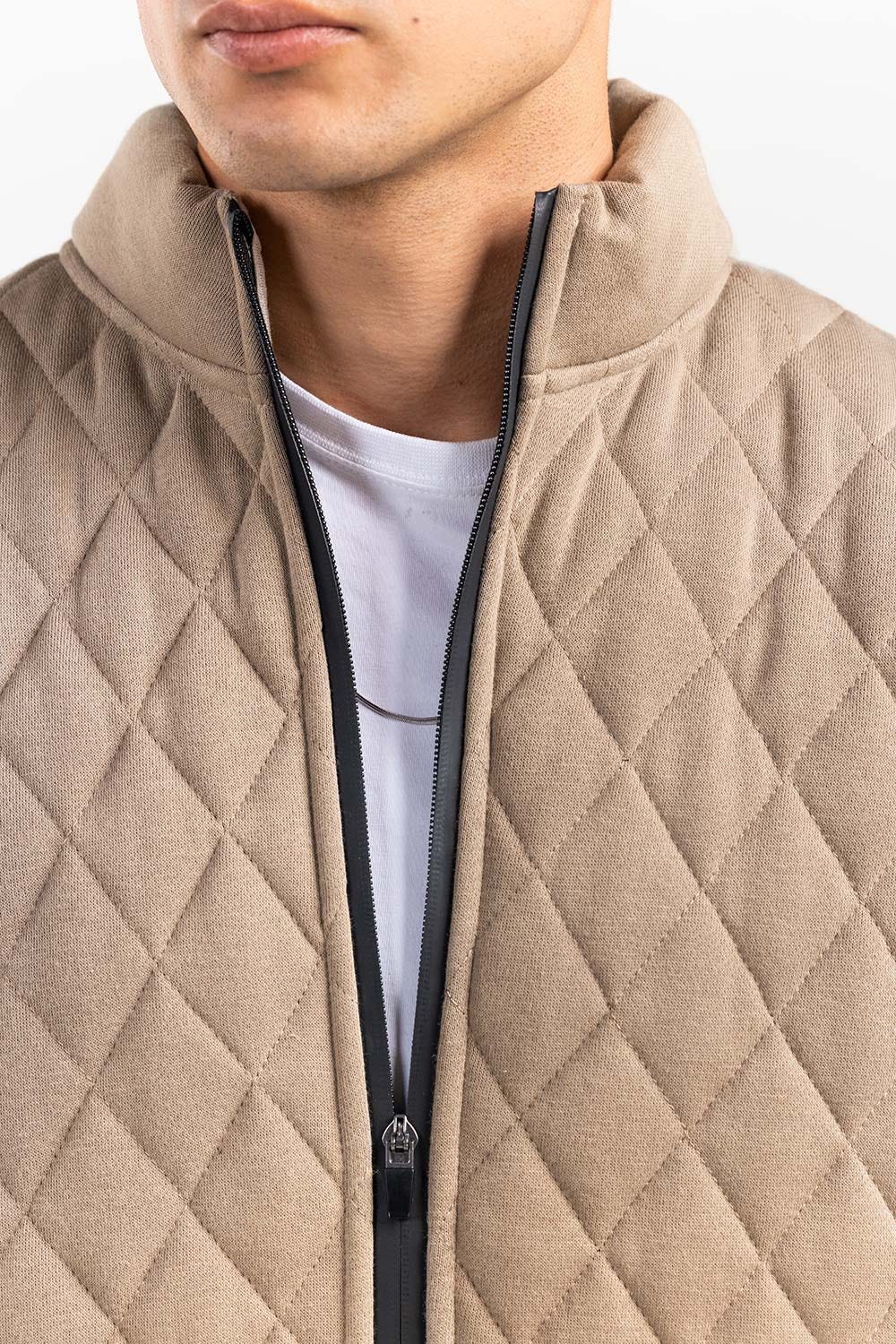 Stone Mock Neck Vest Jacket JKT-MNV-D26-01