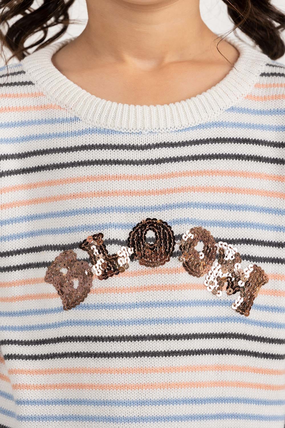 Toddler Girl Striped Knit Sweater 224-611-028