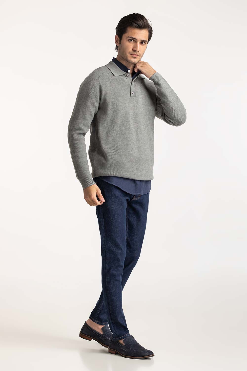 Sweater Knit Polo MN-PSW-WS24-002