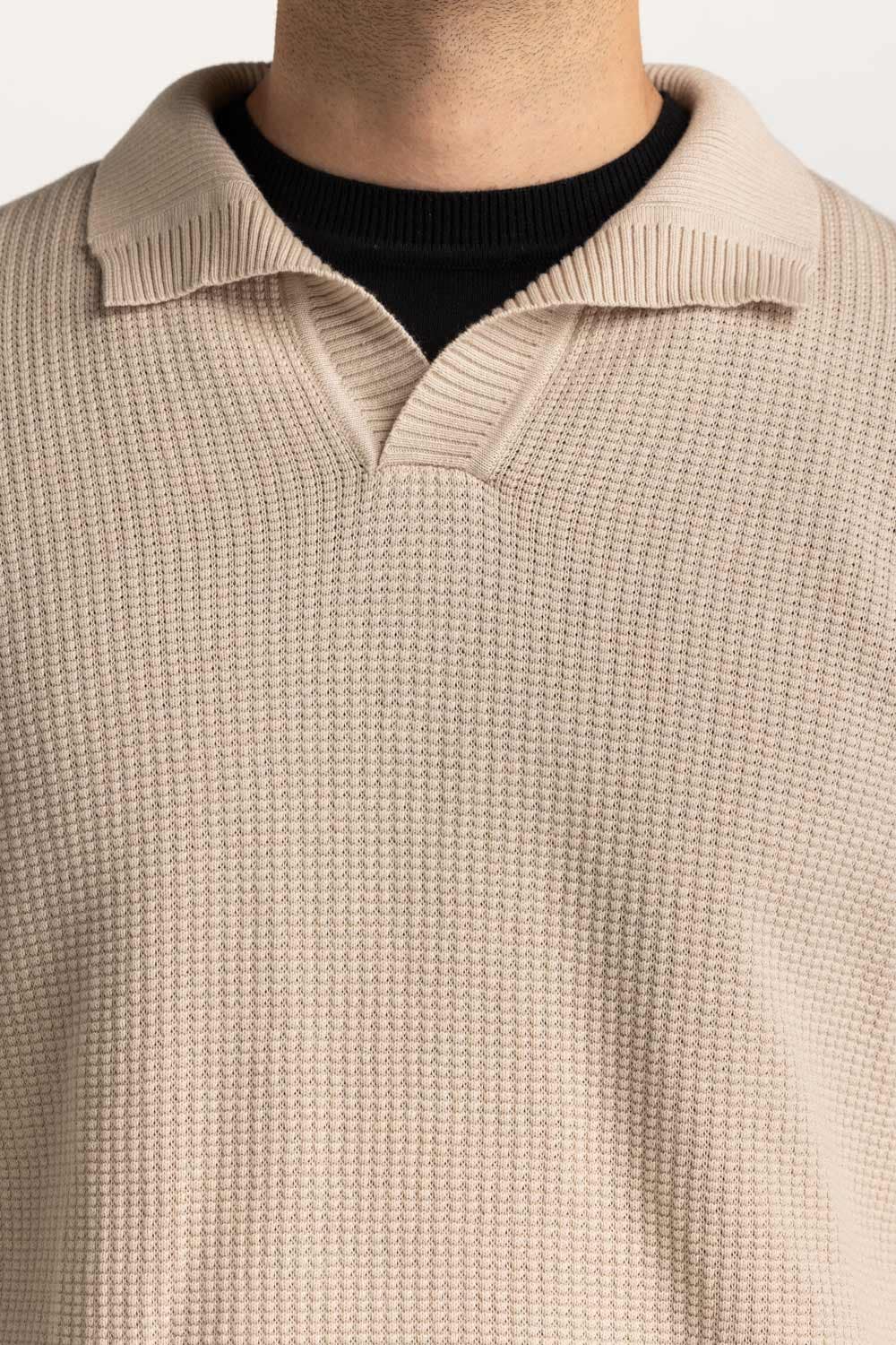 Sweater Knit Polo MN-PSW-WS24-003