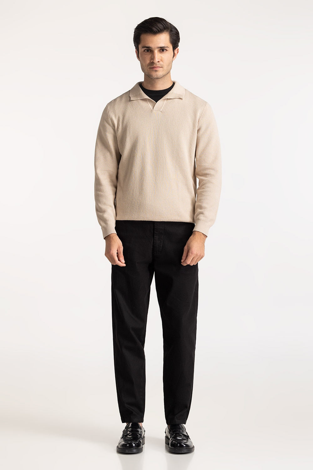 Sweater Knit Polo MN-PSW-WS24-003