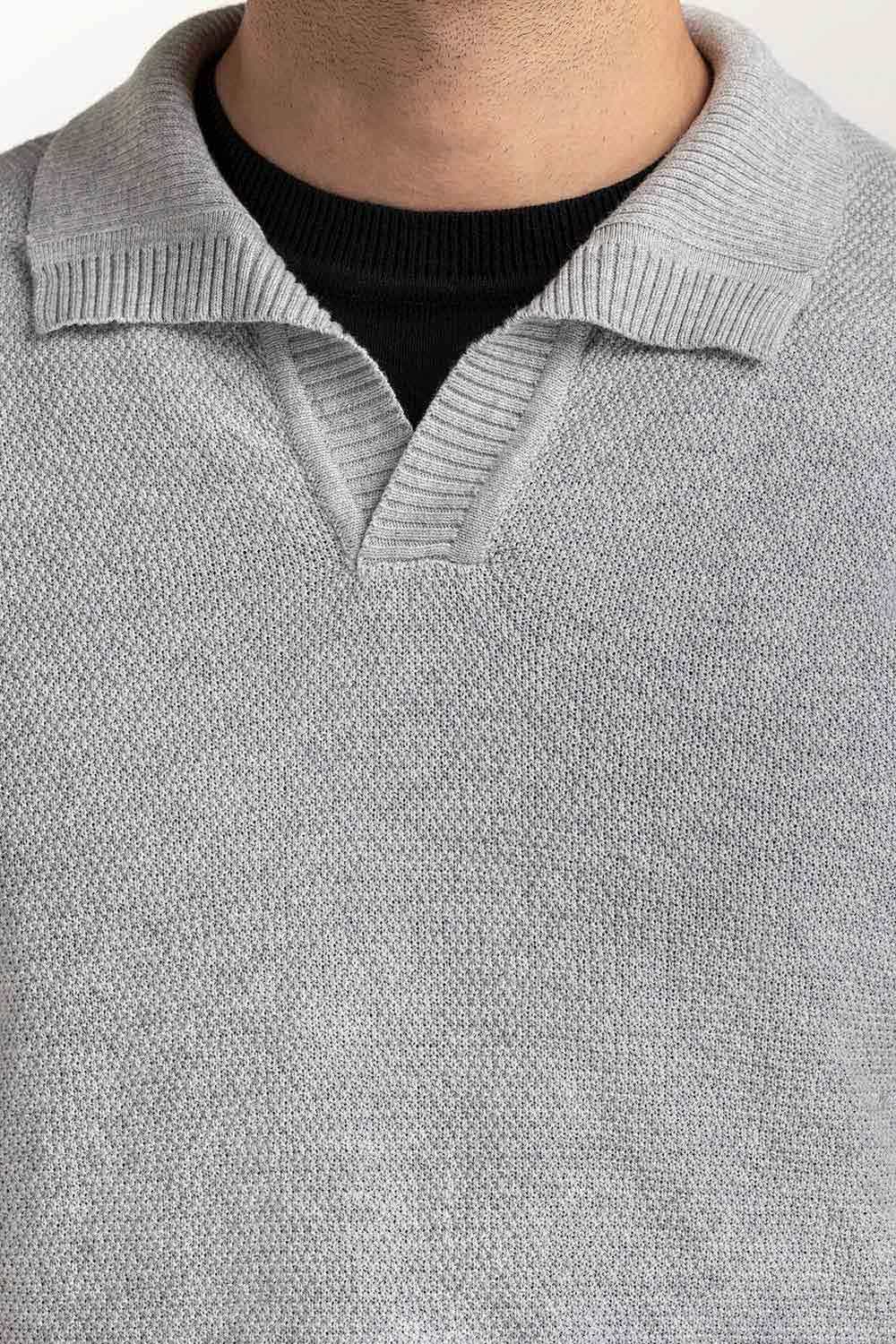 Sweater Knit Polo MN-PSW-WS24-008