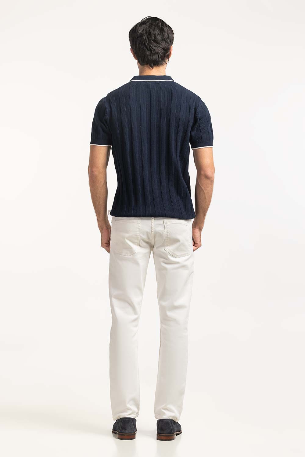 Sweater Knit Textured Polo MN-PSW-WS24-014