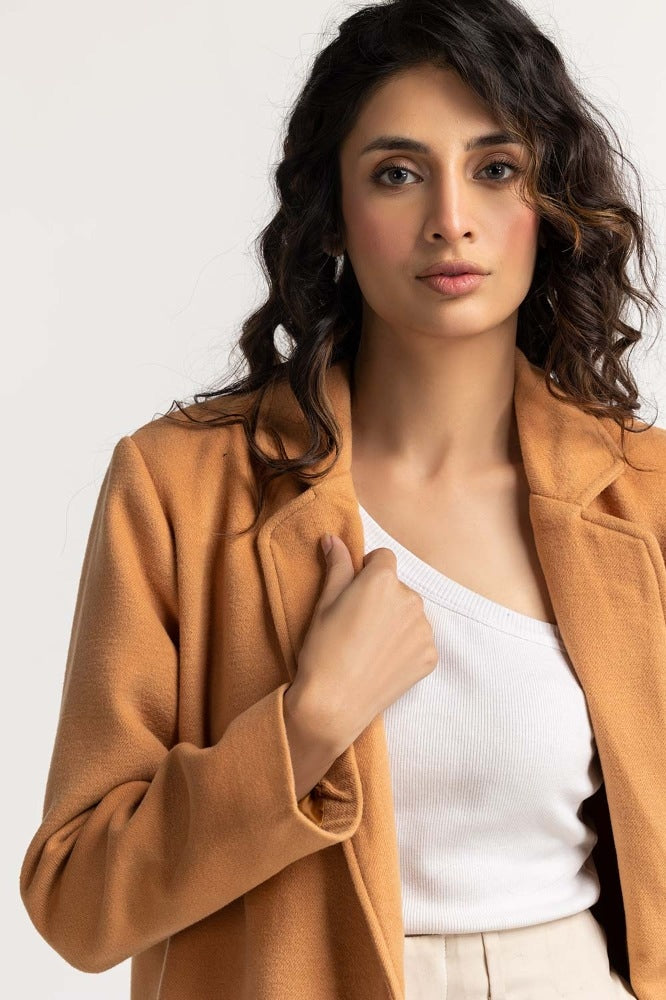 Tan WOOL JACKET Jacket WM-JKT-WS23-127