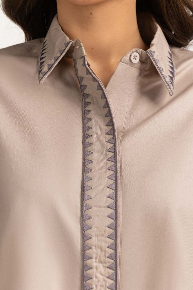 Tea Pink Basic Blouse WM-BLS23-002