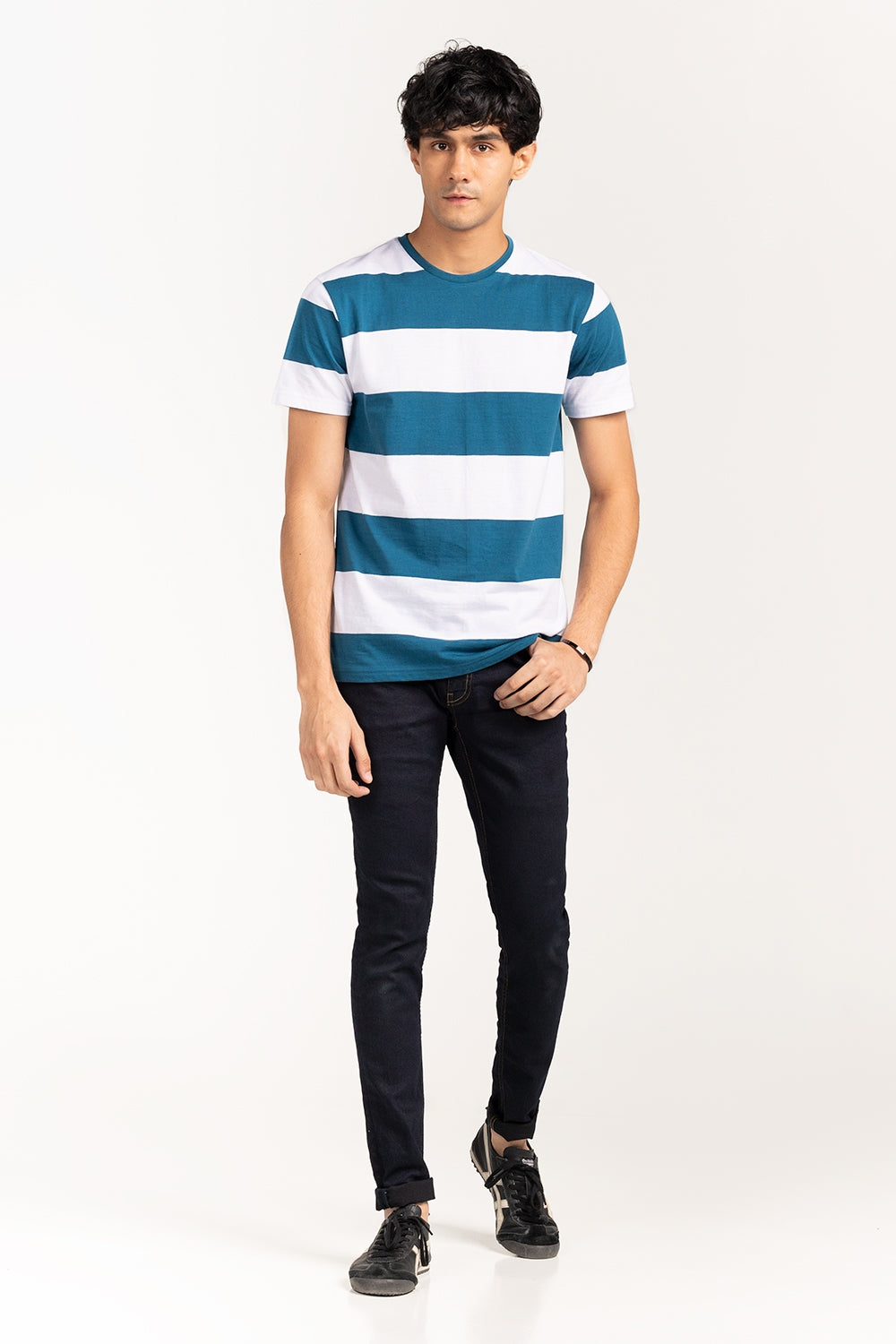 Teal-White T-Shirt YD-URB-TEE-D17-03