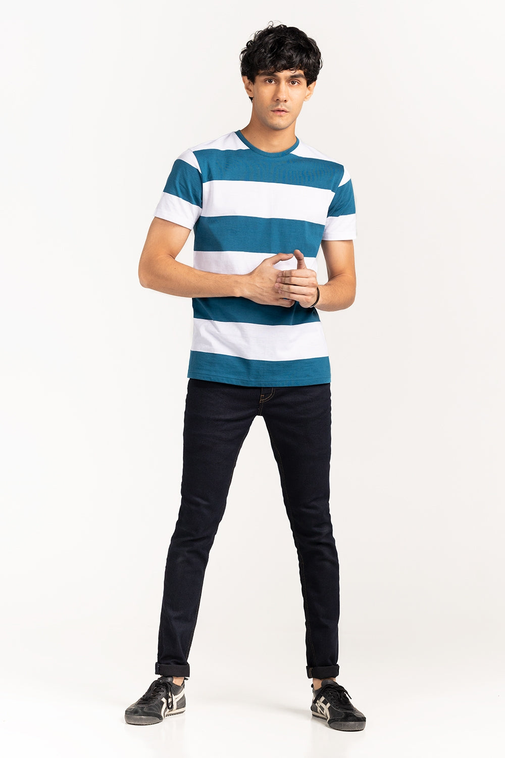 Teal-White T-Shirt YD-URB-TEE-D17-03