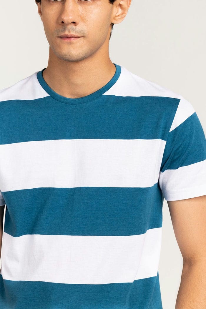 Teal-White T-Shirt YD-URB-TEE-D17-03