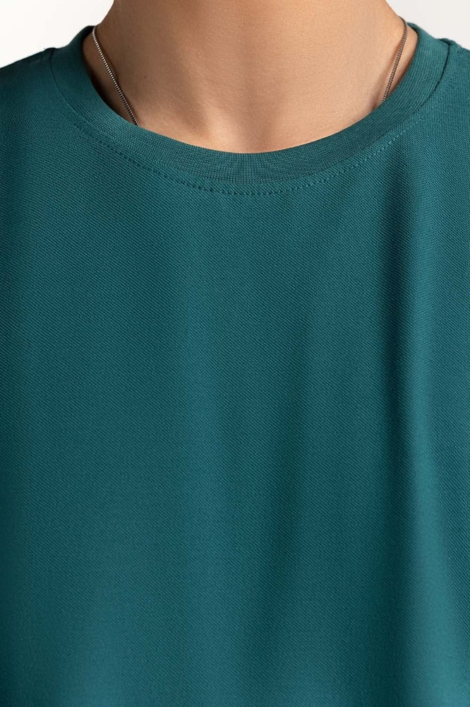 Teal Basic Pique Tee MN-TS-BS-WS23-519