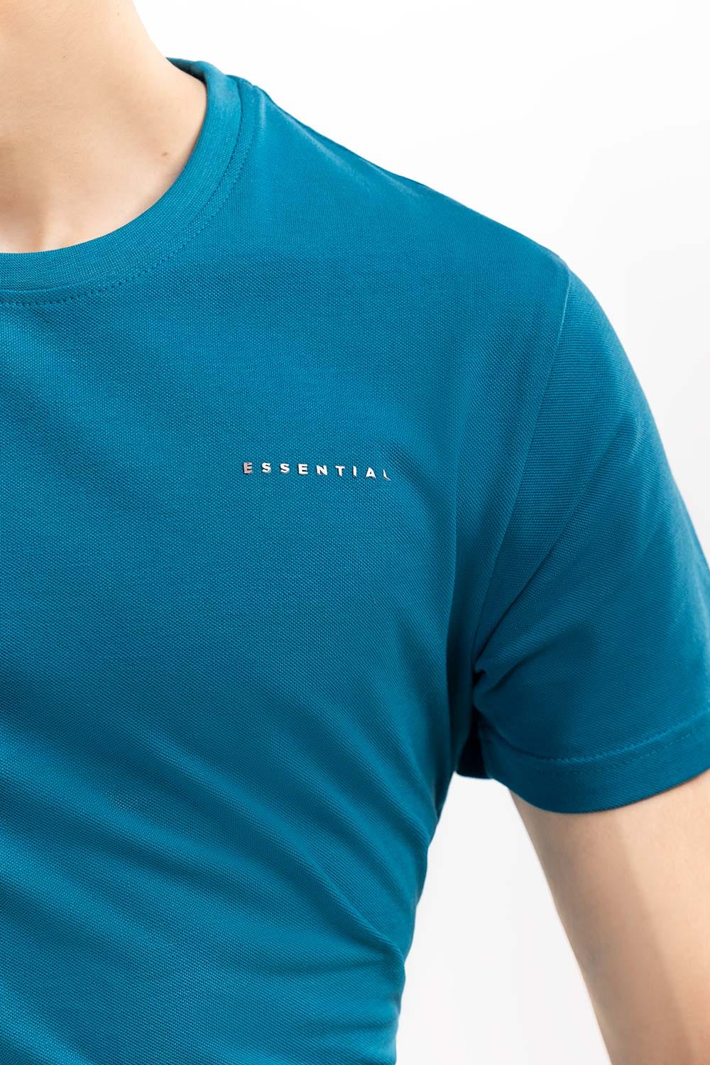 Teal  Basic T-Shirt PK-CN-SIG-D17