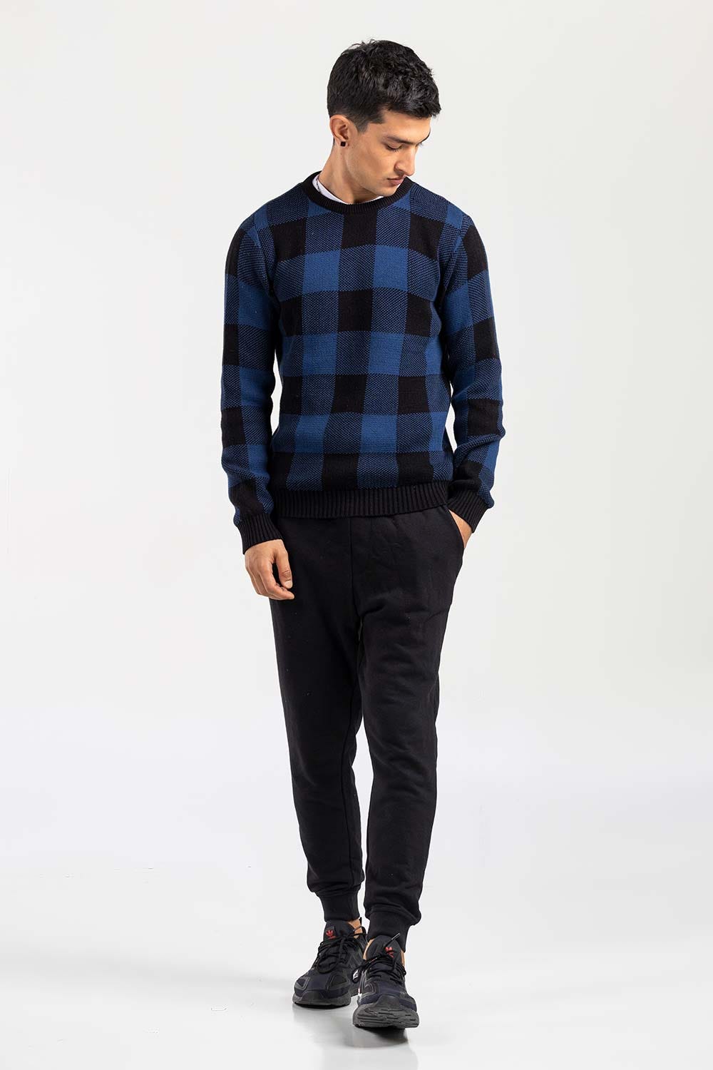 Teal Black Fashion Sweater FS-SWT-FD-379-01