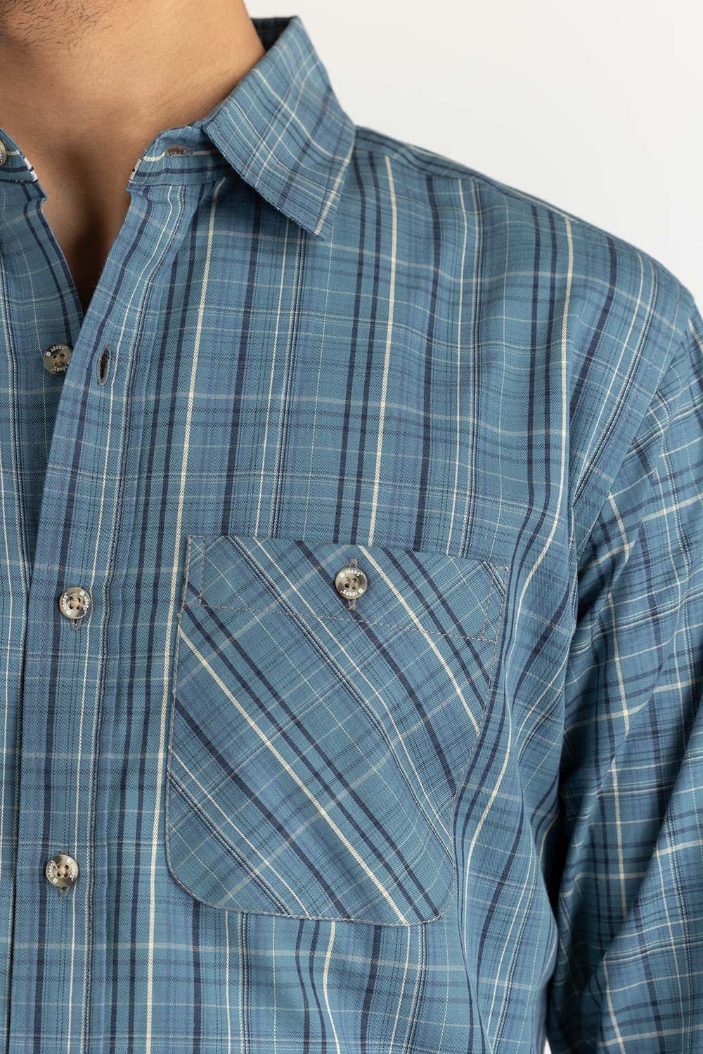 Teal Checkered Casual Shirt CS-YD22-026