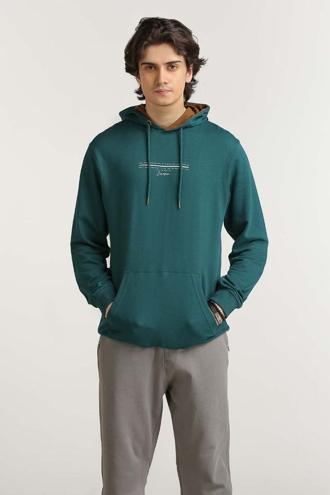 Teal Fashion Pullover Hoodie MN-POH-WS23-006